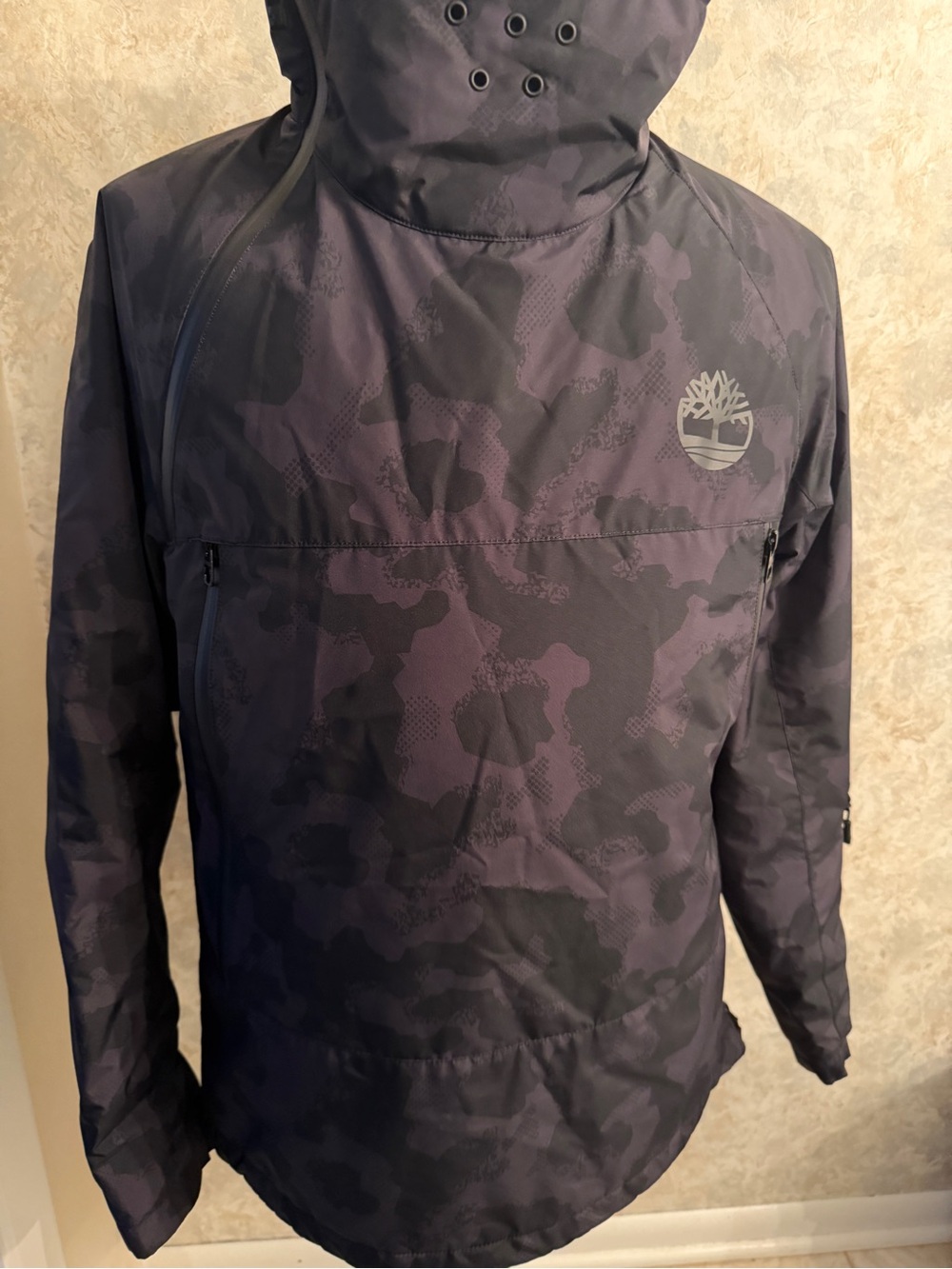 Timberland Purple Camo Lightweight Pullover Anorak Jacket